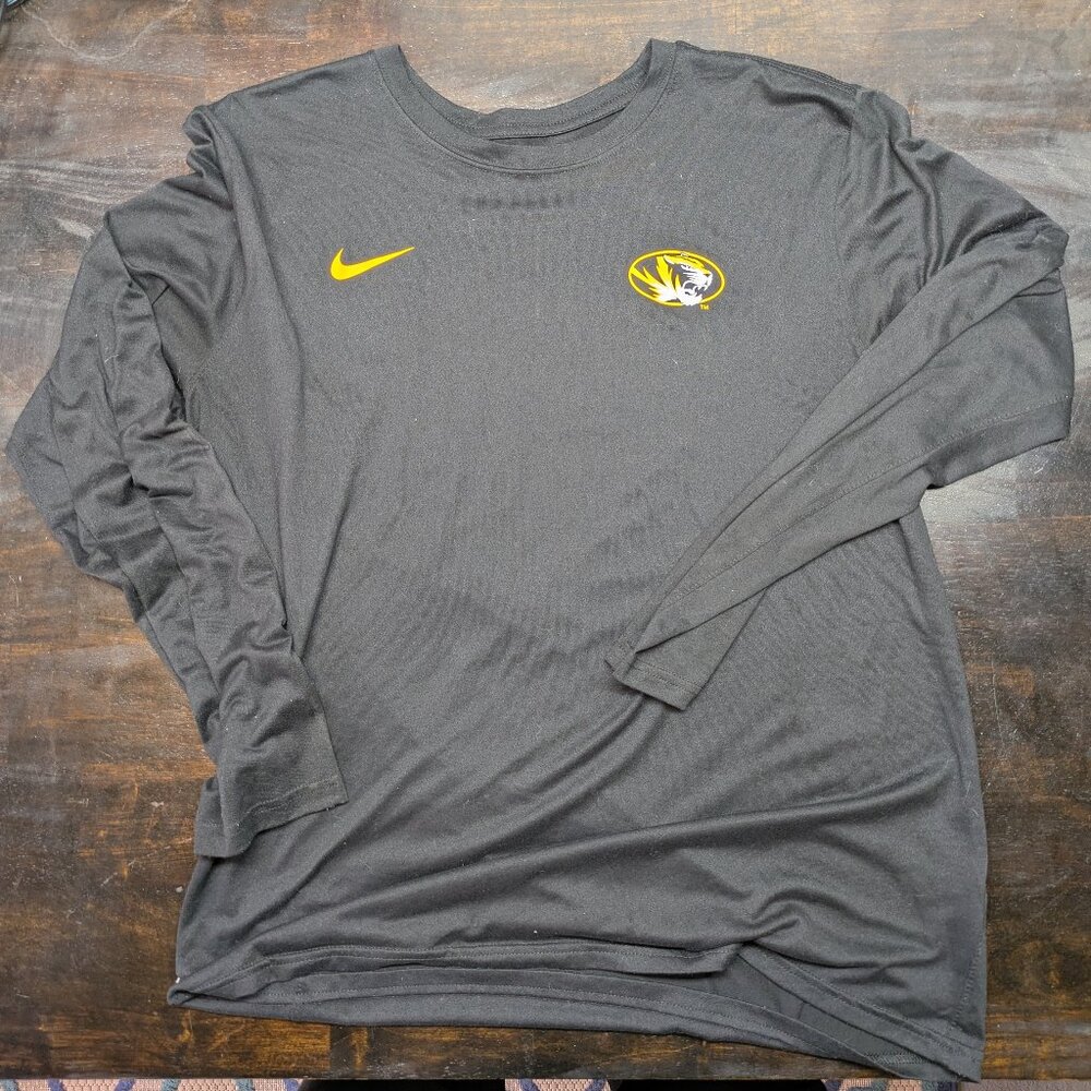 Mizzou Nike LS Dri-Fit Tee/Black